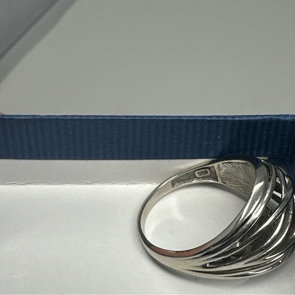 Saphrim Kibbutz Revadim Roman Glass Size 8.5 Ring set in‎ Sterling Silver - Picture 4 of 7